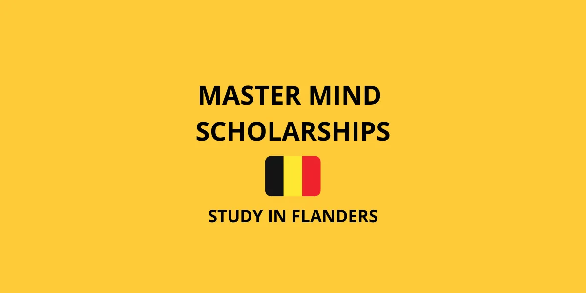 Master Mind Scholarships 2026 (Fully Funded) Belgium